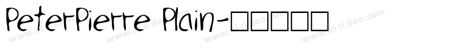 PeterPierre Plain字体转换